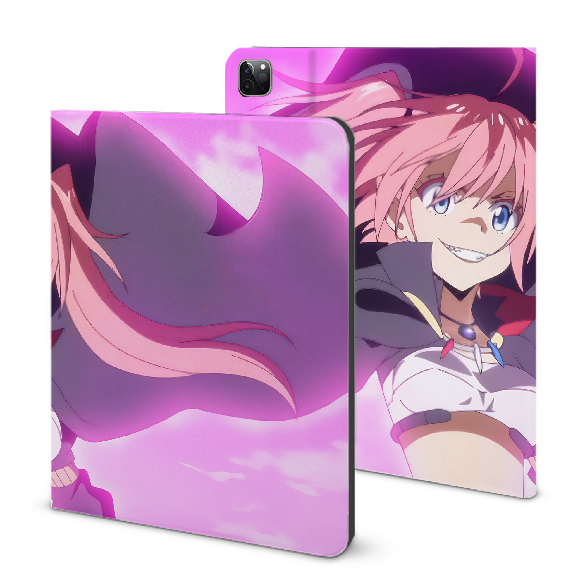 （画像用） 転スラ Regarding Reincarnated to Slime IPad ケース ブック型 PUレザー TPU 耐衝撃 軽量 薄型 ペン収納なし 全面保護 IPad 各モデル対応